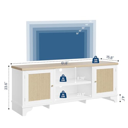 Rattan TV Stand for 65 in TV, view 4