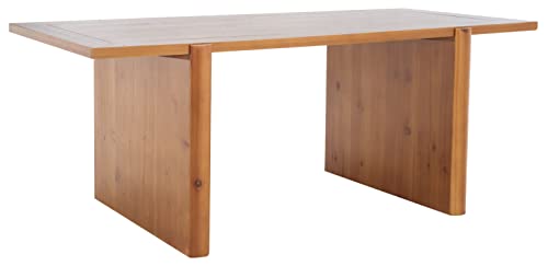SAFAVIEH Home Collection Truman Mid-Century Modern Brown Rectangle Wood Coffee Table