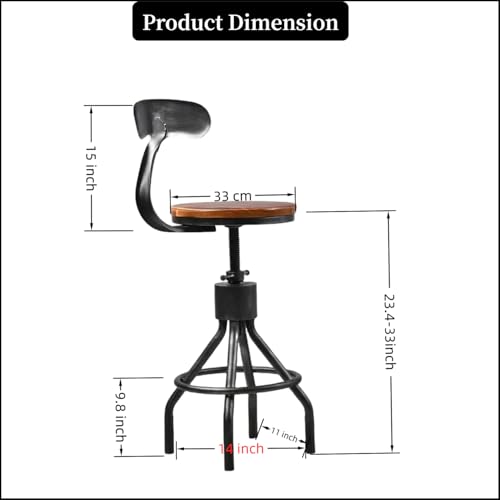 Industrial Bar Table with Set of 4 Bar Stools with Back Rustic 5 Pieces Dining Table Set for Kitchen Vintage Rectangle Pub Table with Chairs for Office Meeting Room