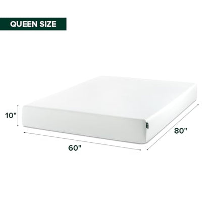 Zinus 10 Inch Queen Green Tea Memory Foam Mattress, Medium Firm Feel, view 3