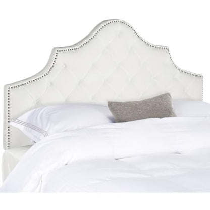 Safavieh MCR4035H-F Mercer Collection Arebelle Velvet Headboard, Full, White