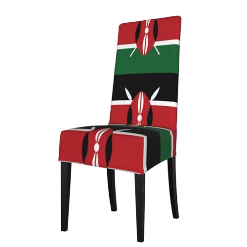 Flag of Kenya Prints Dining Chair Throw Covers, view 2
