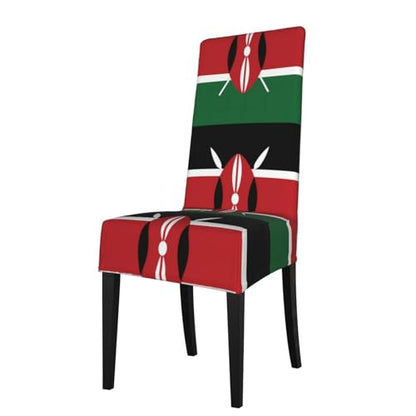 Flag of Kenya Prints Dining Chair Throw Covers, view 2