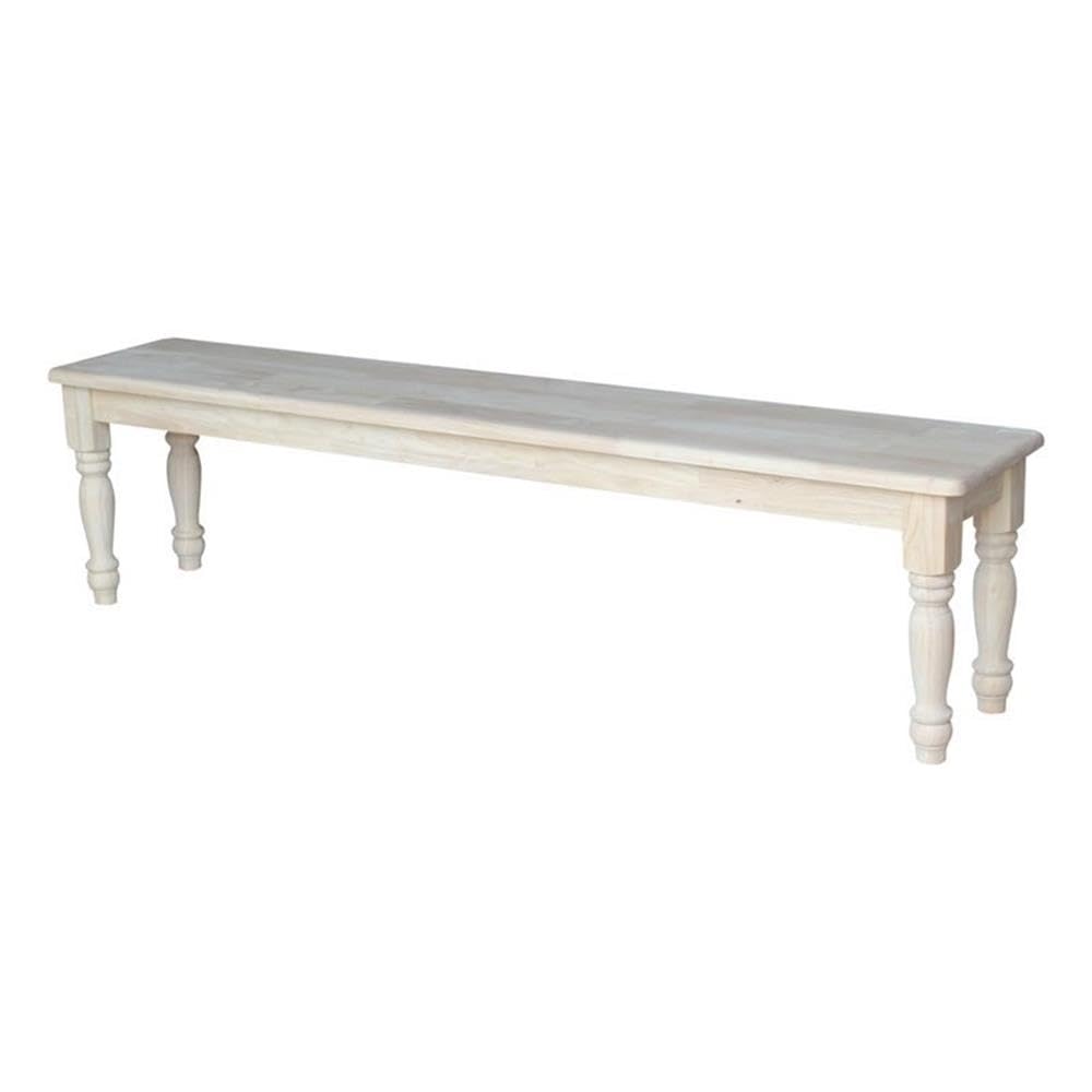 International Concepts BE-72S Shaker Style Bench, Unfinished