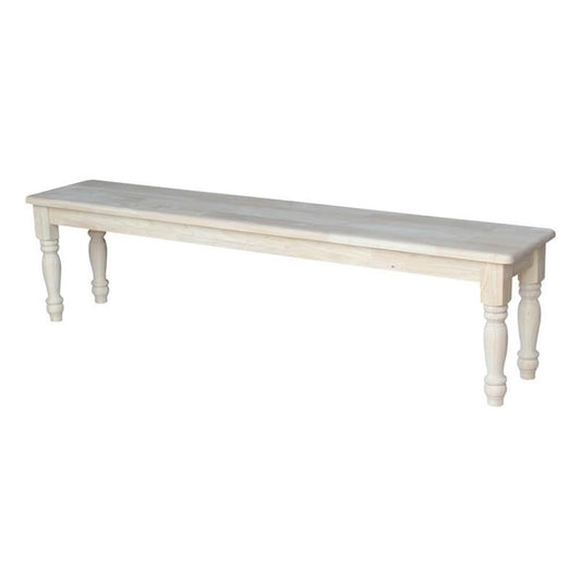 International Concepts BE-72S Shaker Style Bench, Unfinished