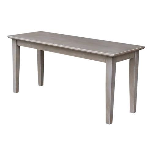 International Concepts Shaker Styled Bench, Washed Gray Taupe