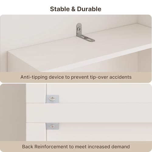 Bookshelves and Bookcases with Doors, 6-Shelf Bookcase, Floor Standing Display Storage Shelves, 71” Tall Bookcase, with Adjustable Shelves, for Home, Office, Living Room, White