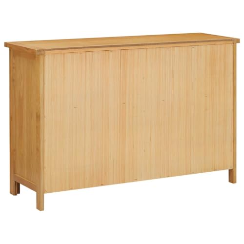 Solid Oak Wood Chest of Drawers 6 Drawer 41.3x13.2x28.7 Inches, view 7