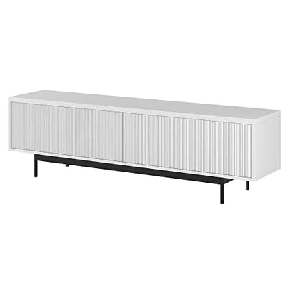 Henn&Hart 70" TV Stand for TVs up to 75", Cloud White, view 6