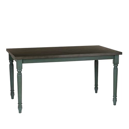 Powell Furniture Willow Dining Table, 35.1/2" x 59" x 30.1/4", Teal & Grey