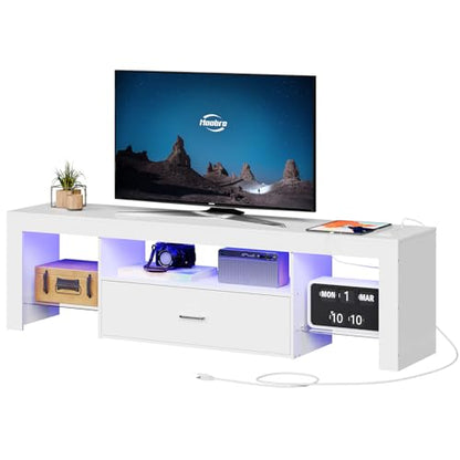 LED TV Stand with Power Outlets to 65 inch TV, view 3