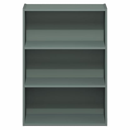 PASIR Book Shelf, 3-Tier Bookshelf, Storage Shelves Bookcase, 9.7 x 23.7 x 31.5, for Living Room, Bedroom, Home Office, Sage Green