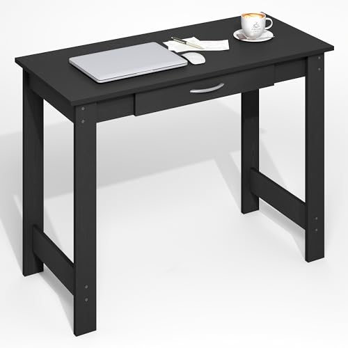 Jaya Desk, 39.2 Wide Computer Desk with Drawer, Darkwood, view 4