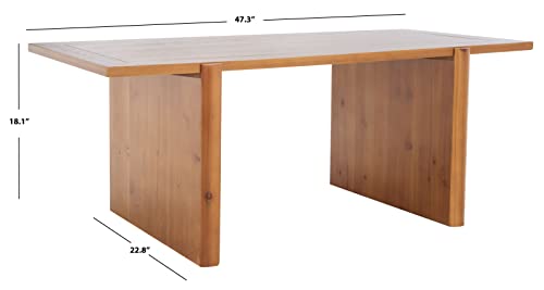 SAFAVIEH Home Collection Truman Mid-Century Modern Brown Rectangle Wood Coffee Table