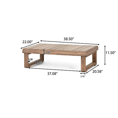 Westchester Rectangular Coffee Table - Acacia Wood - Brown Wash