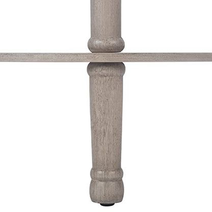 SAFAVIEH Furniture - Tinsley Half-Round Console Table - Greige - Solid Wood - Farmhouse Demilune Design - Ideal for Entryway, Hallway, Living Room, 28" W x 11.75" D x 28" H (CNS5723A)