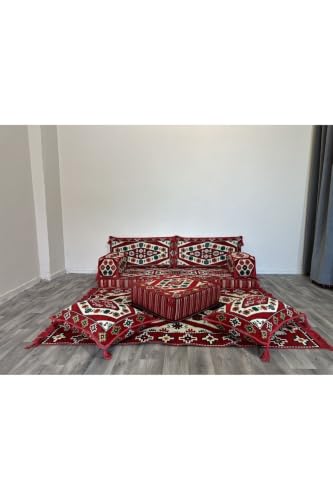 SODEF Modern Red Turkish Corner Sofa Set - Comfortable & Stylish Living Room Furniture - Red
