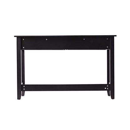 Holly & Martin Chekshire Storage Console - Transitional Design, Black Rattan - Ideal for Entryway, Living Room (CK1003003)