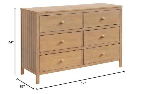 Everlee 6 Drawer Dresser, Honey Wood, view 3