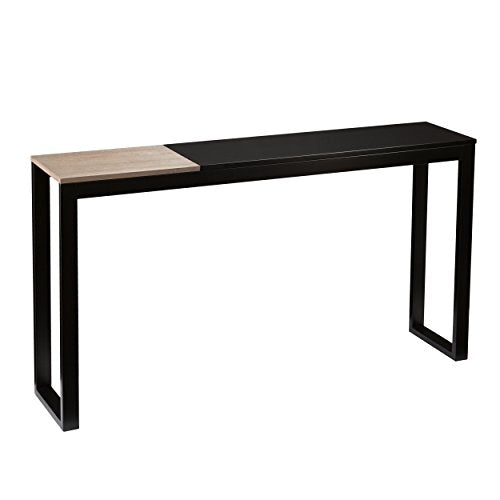 Holly & Martin Lydock Console Table - Transitional Design, Black Iron and Wood - Ideal for Entryway, Living Room (CK7623)
