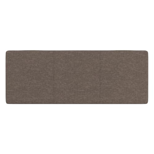 Avalon 48" Wide Linen Look Fabric Storage Ottoman in Fawn Brown, view 7