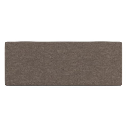 Avalon 48" Wide Linen Look Fabric Storage Ottoman in Fawn Brown, view 7