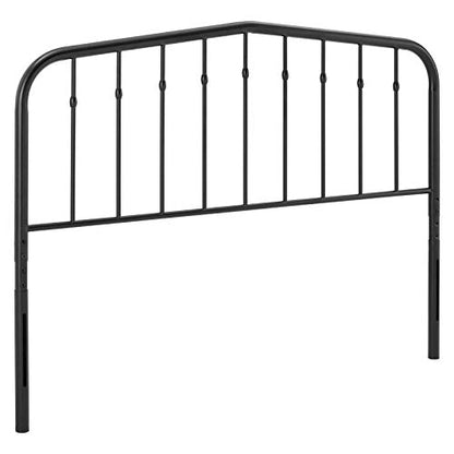 Lennon Modern Farmhouse Metal Full Headboard in Black