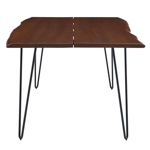 Ardor Dining Table 74 Inch Live Edge Acacia Wood Black Walnut Finish Modern Kitchen Room Entertaining Home Furniture Quality Stylish Elegant Durable Refined Versatile