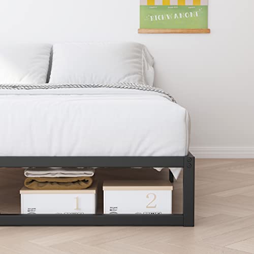 10 Inch Full Size Bed Frame Heavy Duty Metal Platform Bed, Black, view 6