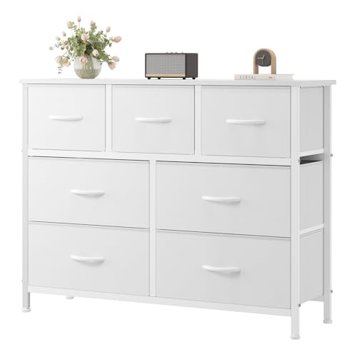 7 Drawer Fabric Dresser, Storage Tower for Bedroom and Closet, view 2
