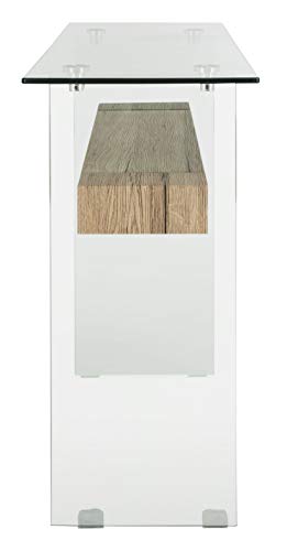 Safavieh Home Kayley Natural and Glass Console Table