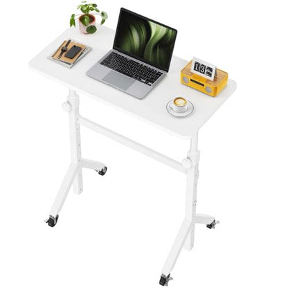 Mobile Stand Up Desk with Wheels, Adjustable Height Desk from 28.3″ to 46.5″, view 2