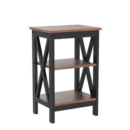 Modern Nightstands X-Design Side End Table Night Stand with Storage Shelf for Bedroom,Living Room