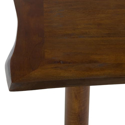 SAFAVIEH Furniture - Banco Square Coffee Table - Antique Brown Solid Wood - Handcrafted Living Room Table with Sculpted Edges, 39.37" W x 39.37" D x 18" H (COF6521A)