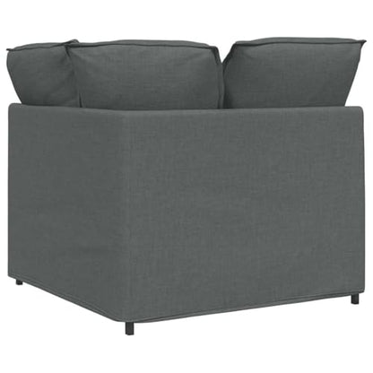 Modular Corner Sofa Module, Modern Fabric Accent Chair for Living Room, Charcoal Gray Upholstered Seat with Deep Cushions, 39.4 Inch Square Modular Furniture, Easy Setup