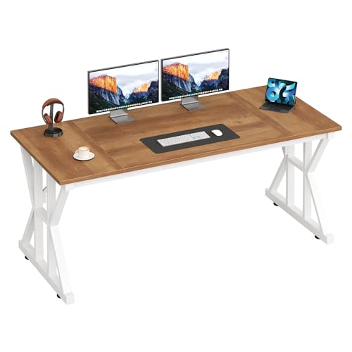 55" Large Computer Desk with Thickened Frame for Home Office, Living Room, view 2