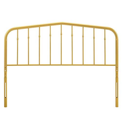 Lennon Modern Farmhouse Metal Full Headboard in Gold