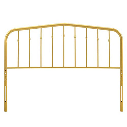 Lennon Modern Farmhouse Metal Full Headboard in Gold