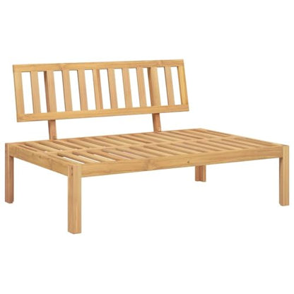 6-Piece Acacia Wood Patio Sectional Set, 39.4"x23.6" Outdoor Sofa & Table, Modular Balcony Furniture for Backyard, Apartment, Porch