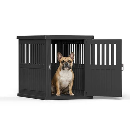 Dog House 30-Inch Dog Crate Furniture, Black, view 2