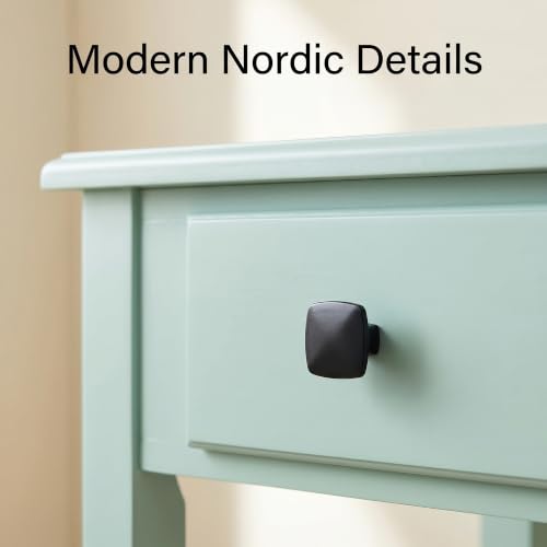 35" Small Green Writing Desk with Drawers, Wood Vanity Table No Mirror, view 6