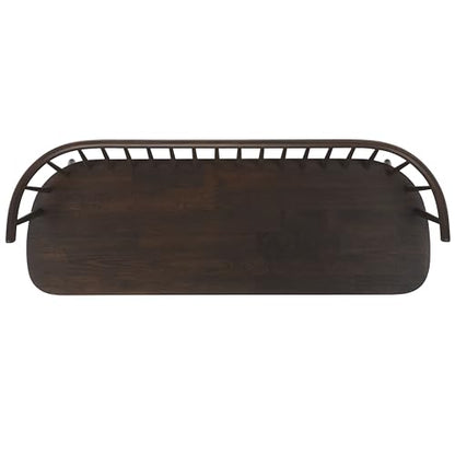 SAFAVIEH Furniture - Blanchard Spindle Bench - Dark Walnut - Solid Wood - Classic Windsor Design - Ideal for Entryway, Bedroom, Dining Room, 17.8" Seat Height (BCH8500G)