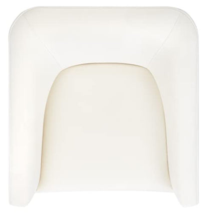 SAFAVIEH Home Collection Birdie Cream Velvet Accent Swivel Chair (Fully Assembled)
