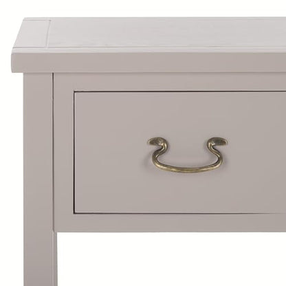 SAFAVIEH Home Collection – Cindy Grey Console Table with Three Drawers, French Farmhouse Storage Console, Tapered Leg Design (AMH6568D)