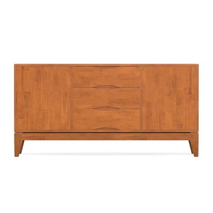 Harper 60" Wide Solid Wood 2-Door Buffet in Teak Brown, view 7