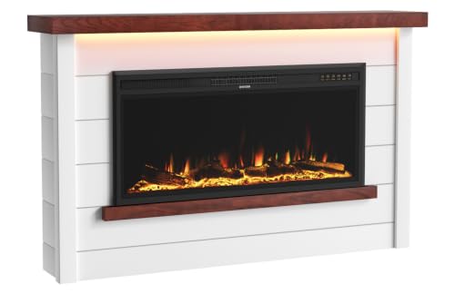 60" Electric Fireplace with Mantel, view 2
