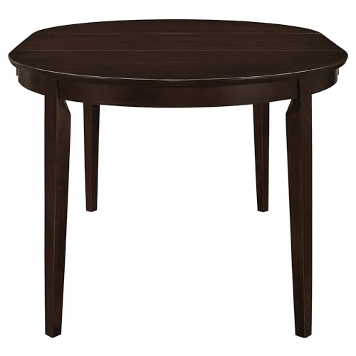 Cappuccino Oval Dining Table with Leaf Extension