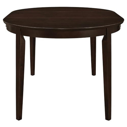 Cappuccino Oval Dining Table with Leaf Extension