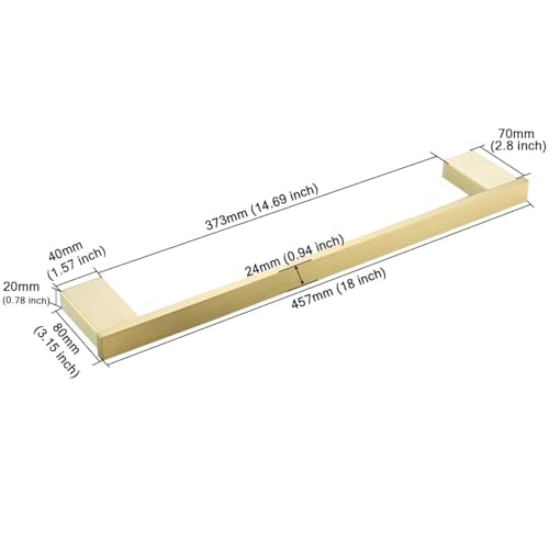 Brushed Gold Towel Bar Set 4 Piece Bathroom Hardware Set Include 18 Inch Towel Bar Toilet Paper Holder and 2 Towel Hooks Stainless Steel Bathroom Decor Wall Mount Bath Accessories Kit.