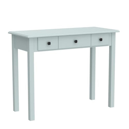 35" Small Green Writing Desk with Drawers, Wood Vanity Table No Mirror, view 5